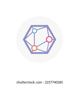 Icono de la moneda de la red XYO (XYO) aislado en fondo blanco.