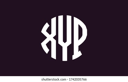 XYP Circle Emblem Abstract Monogram Letter Mark Vector Logo Template