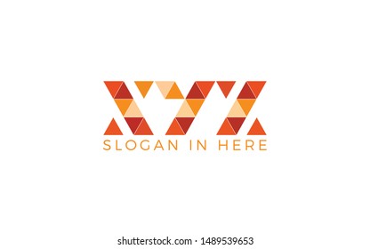XYZ word mark logo icon formed by a triangular arrangement