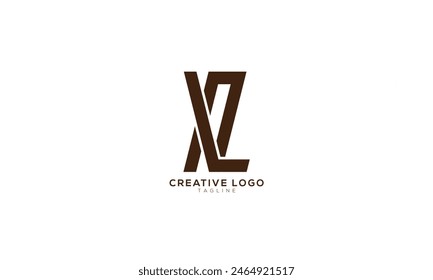 XZ AL LA Abstraktes anfängliches Monogramm-Buchstaben-Alphabet-Logo-Design