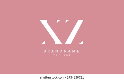 XZ Alphabet initial Letter Monogram Icon Logo vector illustration