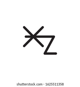 XZ initial letter logo template vector icon design