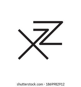xz initial letter vector logo