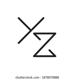 xz-Anfangsbuchstaben, Vektorlogo