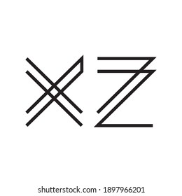 xz initial letter vector logo