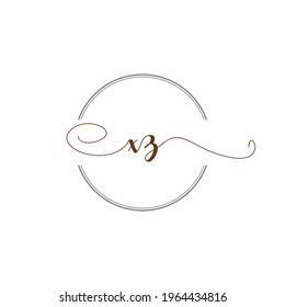 XZ Erstmalige Logo-Handschrift-Vorlage Briefbild