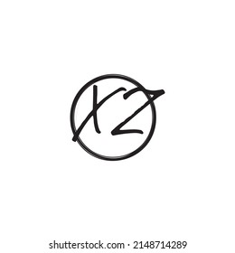 Letras iniciales de logotipo XZ en un diseño profesional de alta calidad que se imprimirán en cualquier medio de impresión
