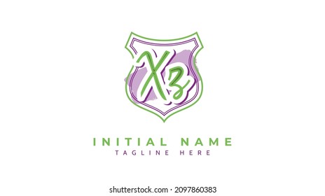 Xz Initials, handwriting logo vector