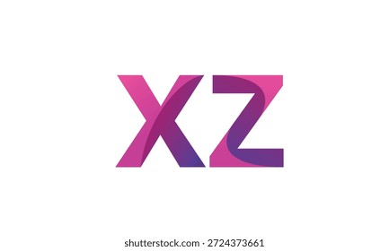 XZ Letter Gradient Monogram Logo for Modern Business Branding
