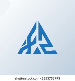 Diseño creativo del logo de la carta XZ. Diseño único XZ.

