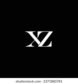 Logotipo de letra XZ diseño creativo con gráfico vectorial XZ simple y moderno logo