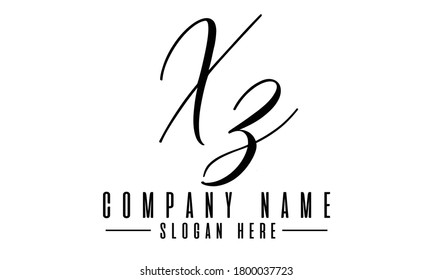 XZ letter logo design, initial XZ logo template design 