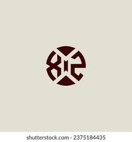 XZ line geometric initial logo in high quality professional design that will print well across any print media