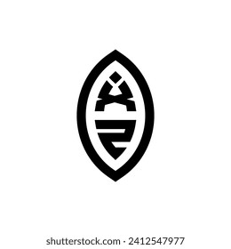 Monograma geométrico de línea XZ con diseño profesional de alta calidad que se imprimirá bien
