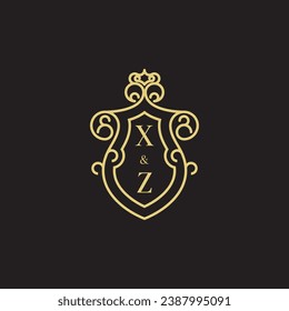 XZ line vintage initial logo in high quality professional design that will print well across any print media