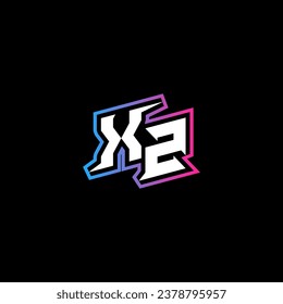 XZ monogram logo design with abstract shape concept in vector