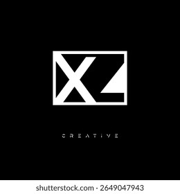 XZ Negative Space Monogram – Minimalist Black and White Letter mark Logo for Creative Branding, Fashion Identity and Modern Design Concepts
