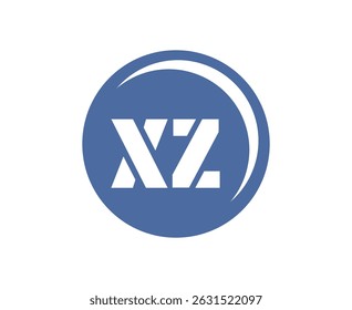 XZ sport emblem or team logotype. Ball logo with a combination of Initial letter X and Z for balls shop, sports company, training, club badge. Vector illustration.