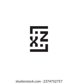 XZ square concept retro logo in high quality professional design that will print well across any print media