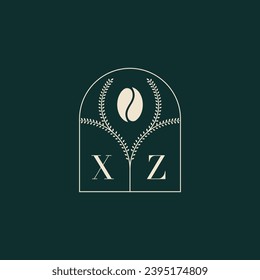 XZ Unique and simple logo design combination of letters and coffee bean