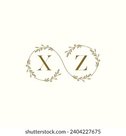XZ wedding infinity in elegant monogram with high quality professional design that will print well