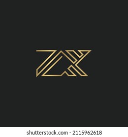 XZ, ZX, Abstract initial monogram letter alphabet logo design