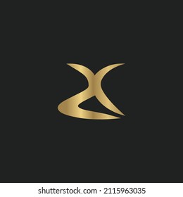 XZ, ZX, Abstract initial monogram letter alphabet logo design