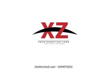 XZ ZX-Vorlage für abstrakte Vektorillustration