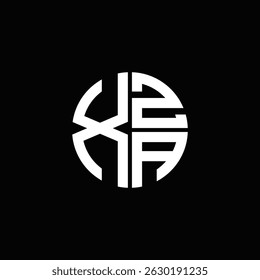 XZA logo XZA icon XZA monogram XZA letter minimalist Circle flat Unique modern abstract logo design.
