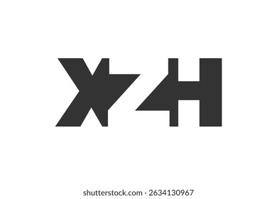 XZH logo design. Initial letter X Z H bold font style for tech startups, consulting, corporate branding. Creative company name, headlines typography identity, trendy logotype. Vector illustration.