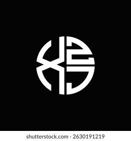 XZJ logo XZJ icon XZJ monogram XZJ letter minimalist Circle flat Unique modern abstract logo design.
