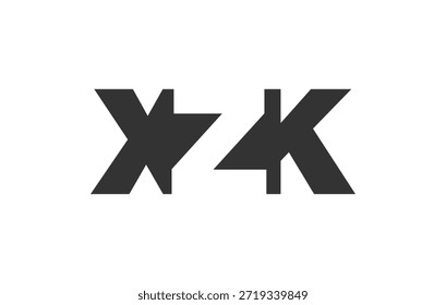 XZK Logo Design. Anfangsbuchstabe X Z K fett Schriftstil für Tech-Startups, Beratung, Corporate Branding. Name des kreativen Unternehmens, Schlagzeilen, Typografie, trendige Logoart. Vektorgrafik.