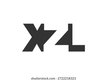 XZL Logo Design. Anfangsbuchstabe X Z L fett Schriftstil für Tech-Startups, Beratung, Corporate Branding. Name des kreativen Unternehmens, Schlagzeilen, Typografie, trendige Logoart. Vektorgrafik.