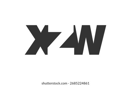 XZW logo design. Initial letter X Z W bold font style for tech startups, consulting, corporate branding. Creative company name, headlines typography identity, trendy logotype. Vector illustration.