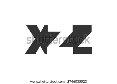 XZZ logo design. Initial letter X Z Z bold font style for tech startups, consulting, corporate branding. Creative company name, headlines typography identity, trendy logotype. Vector illustration.