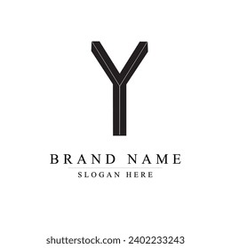 Y 3D logo design for business purpose. Initial based alphabet letters. Y Vector illustration	
