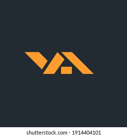 Y, A, YA letter logo logo design vector dark background,