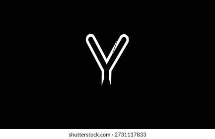 Y MONOGRAMA DE LOGOTIPO DE LETRA ABSTRATA