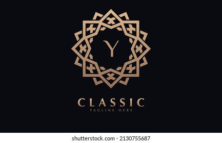y abstract monogram vector logo template