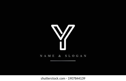 Y abstract vector logo monogram template