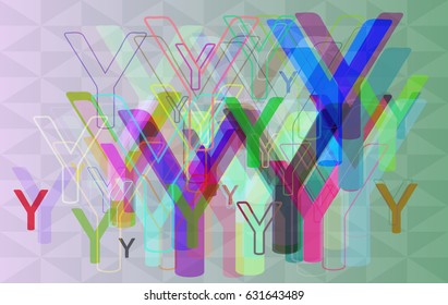 Y Alphabet art template
