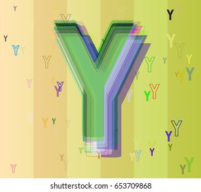 Y Alphabet art texture