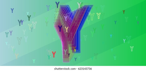 Y Alphabet art vector