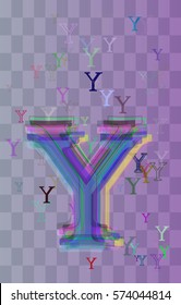 Y Alphabet background icon