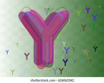 Y Alphabet background icon