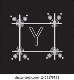 Y Alphabet design with silver gradient