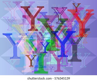 Y Alphabet design vector