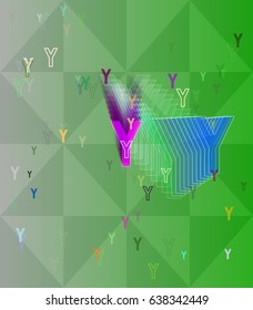 Y Alphabet idea background
