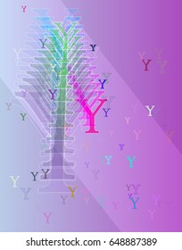 Y Alphabet idea vector