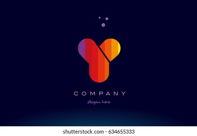 y alphabet letter colorful creative colors text dots creative company logo vector icon design template